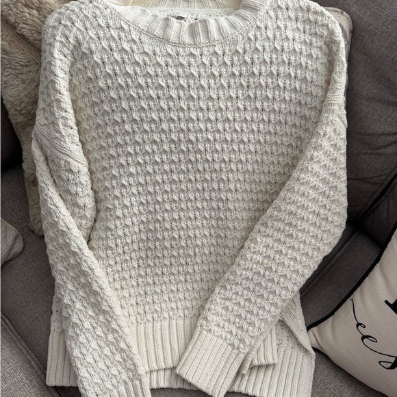 Source Unknown Textured Cream Sweater - Picture 1 of 1